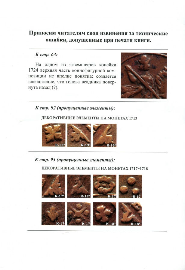 Рзаев В. П. "Медная монета Петра I". Дополнение.